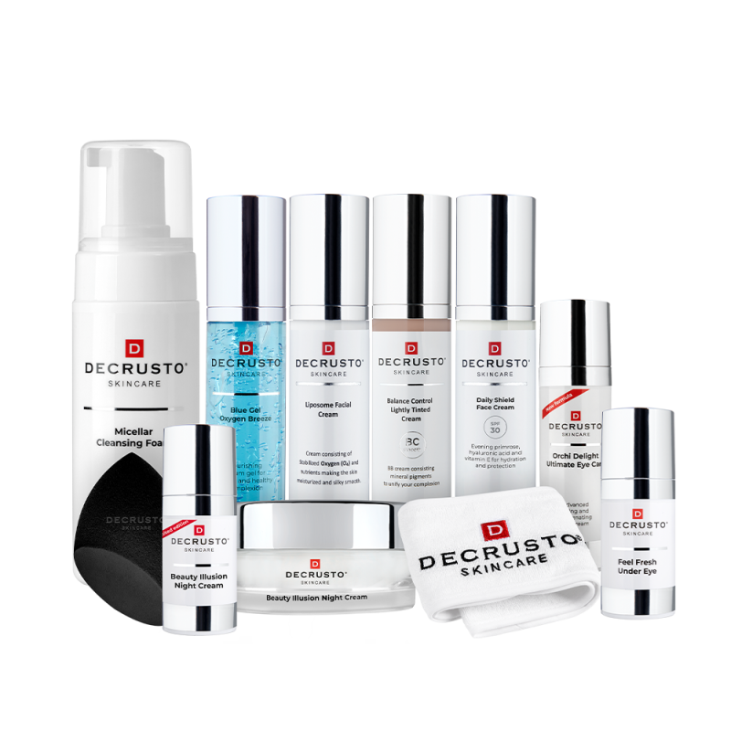 Pure Beauty Care – Komplett hudpleiepakke med 11 Decrusto produkter